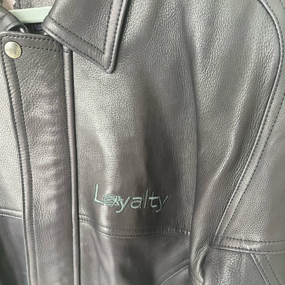 90s Vintage Corporate Leather Jacket - Picture 2 of 5